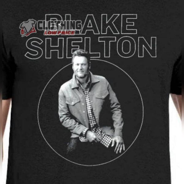 Blake Shelton Graphic Black Tee, Blake Shelton God’s Country Merch, Blake Shelton Top Songs Shirt