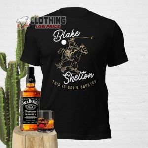 Blake Shelton Honky Tonk Country Concert Tee 2023 Gift, God’S Country Lyrics Blake Shelton Western Music Unisex T-Shirt