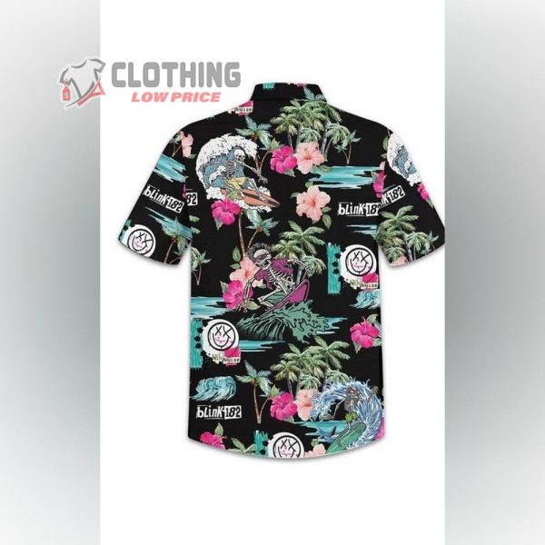 Blink 182 Hawaiian Shirt, Blink 182 Rock Shirt, Rock And Roll Shirt, Blink 182 Shirt, Blink-182 Tour 2024 Shirt, Fan Gift