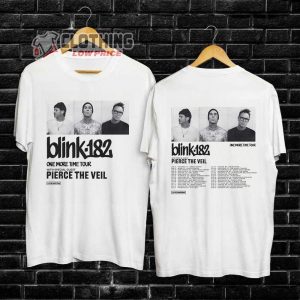 Blink-182 One More Time Tour 2024 Merch, Blink-182 2024 Tour Dates Shirt, Blink-182 With Pierce The Veil Tee, Blink 182 Turpentine Lyrics T-Shirt