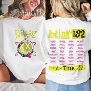 Blink 182 World Tour 2023 2024 North American Tour 2 Sides Shirt Blink 182 One More Time Unisex Sweatshirt Hoodie 1