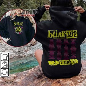 Blink 182 World Tour 2023 2024 North American Tour 2 Sides Shirt Blink 182 One More Time Unisex Sweatshirt Hoodie 2