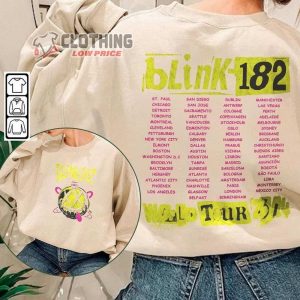 Blink 182 World Tour 2023 2024 North American Tour 2 Sides Shirt Blink 182 One More Time Unisex Sweatshirt Hoodie 3