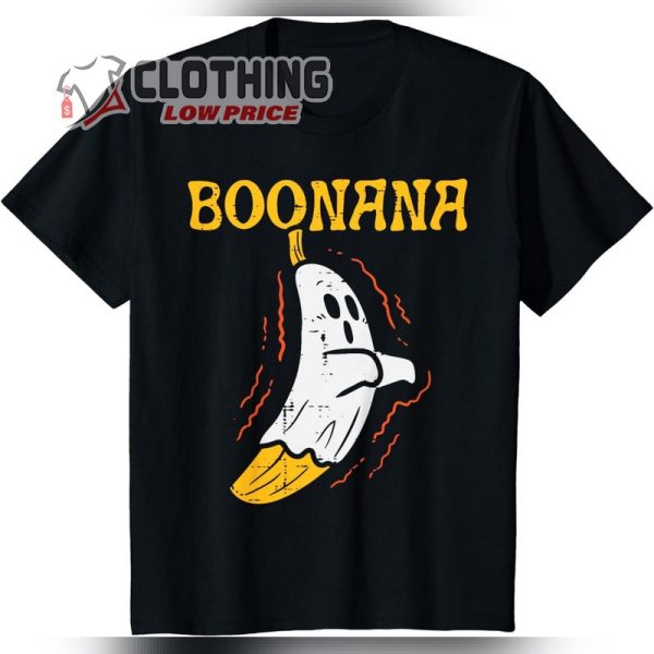 Boonana Cute Ghost Banana Halloween Costume Men Women Kids T-Shirt