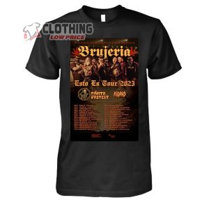 Brujeria Tour 2023 Merch, Brujeria US Tour With Pinata Protest & No Mas Shirt, Brujeria Esto Es Tour 2023 T-Shirt