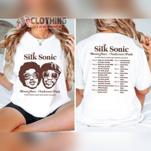 Bruno Mars Tour 2023 With Special Guest Host Bootsy Collins T-Shirt, Silk Sonic Tour 2023 Shirt, Bruno Mars World Music Tour 2023 Shirt