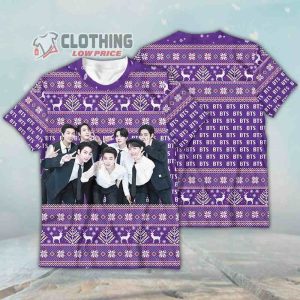 Bts Ugly Christmas Kpop 3D Sweater Bangtan Santa Claus Sweatshirt BTS Christmas Gift Shirt Army Apobangpo Christmas Pattern Hoodie3