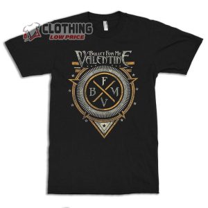 Bullet For My Valentine Walking The Demon T Shirt Bullet For My Valentine Logo Graphic Shirt Bullet For My Valentine North American Tour 2023 Merch