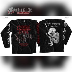 Cannibal Corpse Butchered At Birth 3D Printed Shirt Cannibal Corpse Album Black Tee Merch1 1