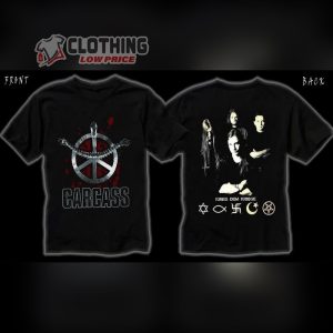 Carcass Top Songs Shirt, Carcass Band Tour 2023 T-Shirt, Carcass Heartwork Shirt, Carcass Metal Band Merchandise