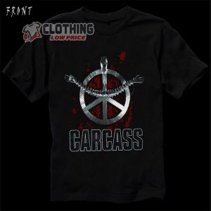 Carcass Top Songs Shirt Carcass Band Tour 2023 T Shirt Carcass Heartwork Shirt Carcass Metal Band Merchandise3