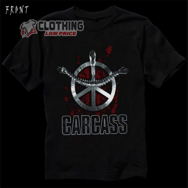 Carcass Top Songs Shirt, Carcass Band Tour 2023 T-Shirt, Carcass Heartwork Shirt, Carcass Metal Band Merchandise