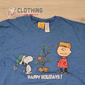 Charlie Brown Peanuts Snoopy Shirt Happy Holidays Christmas T Shirt Christmas Family Shirt1
