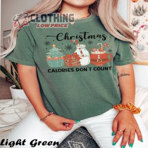 Christmas Cake Ice Cream Tshirt, Christmas Calories Don’T Count Shirt, Christmas Shirts For Women, Funny Christmas Shirt