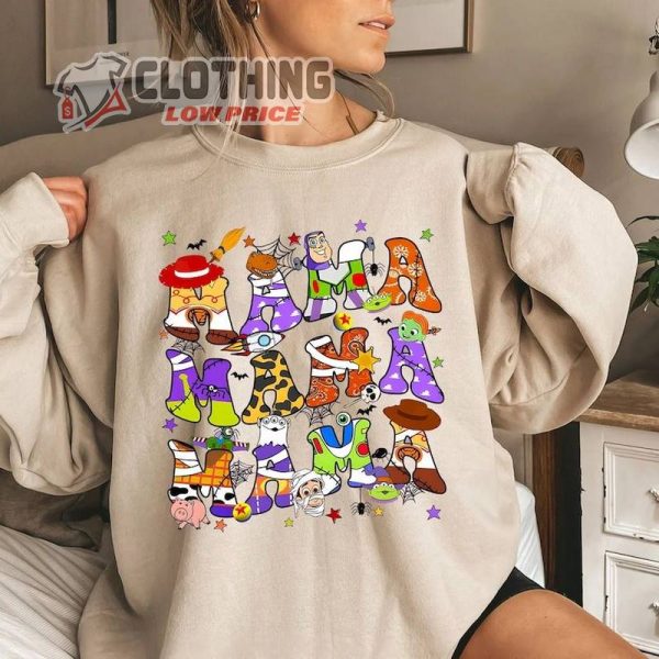 Custom Name Toy Story Halloween Sweatshirt, Toy Story Mama Sweatshirt, Buzz Lightyear Woody Friends Shirts