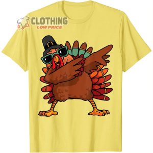 Dabbing Turkey Thanksgiving Shirt Funny Dab Tha1
