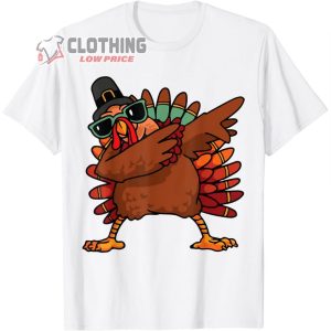 Dabbing Turkey Thanksgiving Shirt Funny Dab Tha3