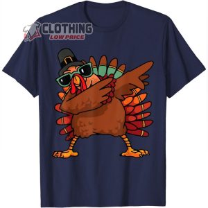 Dabbing Turkey Thanksgiving Shirt Funny Dab Tha4