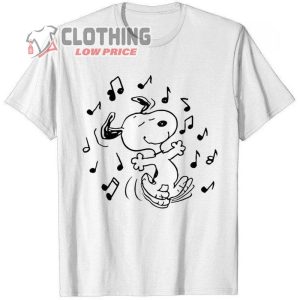 Dancing Snoopy Funny Music And Snoopy Shirt Peanuts Snoopy Christmas Shirt The Peanut Movie Snoopy And Woodstock 2