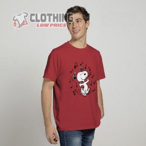 Dancing Snoopy Funny Music And Snoopy Shirt Peanuts Snoopy Christmas Shirt The Peanut Movie Snoopy And Woodstock
