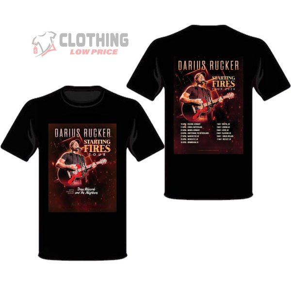Darius Rucker Tour 2024 Setlist Merch, Darius Rucker Announces 2024 Uk Tour T-Shirt, Darius Rucker Tickets, Tour Dates And Prices T-Shirt
