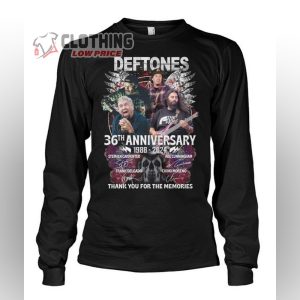 Deftones 36th Anniversary 1988 – 2024 Thank You For The Memories Merch, Deftones Album Shirt, Deftones Tour 2024 T-Shirt