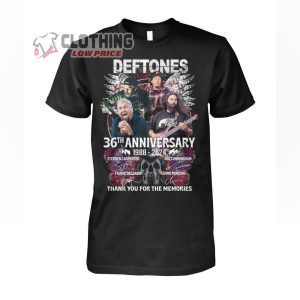 Deftones 36th Anniversary 1988 – 2024 Thank You For The Memories Merch, Deftones Album Shirt, Deftones Tour 2024 T-Shirt