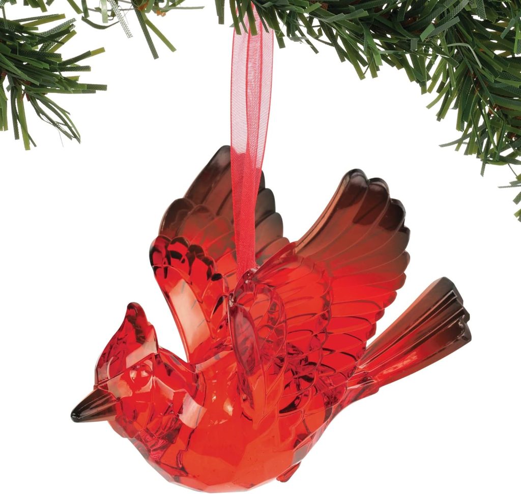 Department 56 Acrylic Christmas Basics Cardinal Bird Hanging Ornament amazon