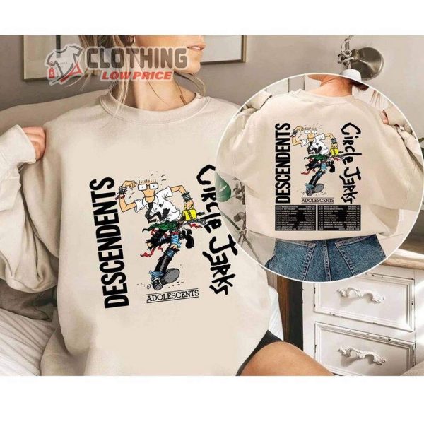 Descendents Band Tour 2024 Dates Merch, Descendents, Circle Jerks & Adolescents Tour 2024 Hoodie