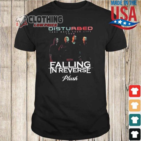 Disturbed Take Back Your Life Tour 2024 Falling In Reverse Plush T-shirt