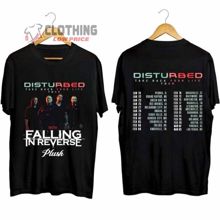 Disturbed Take Back Your Life Tour 2024 Merch, Disturbed Falling In