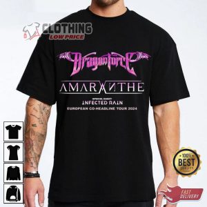 DragonForce And Amaranthe European Co-Headline Tour 2024 Merch, DragonForce And Amaranthe Shirt, DragonForce And Amaranthe Setlist 2024 T-Shirt