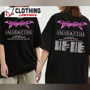 DragonForce And Amaranthe Tour 2024 Merch, DragonForce – Amaranthe Co-Headline Tour 2024 Shirt, DragonForce Tour Dates 2024 Tickets T-Shirt