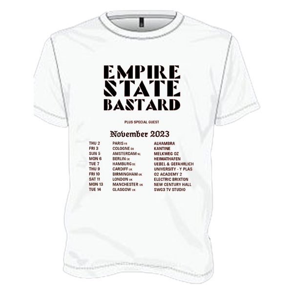 Empire State Bastard European Tour 2023 Merch, Empire State Bastard European 2023 Tour Dates And Tickets T-Shirt