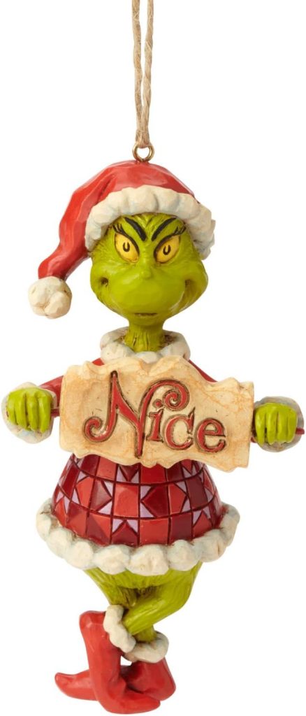 Enesco Dr. Seuss The Grinch by Jim Shore Naughty and Nice Sign Hanging Ornament amazon