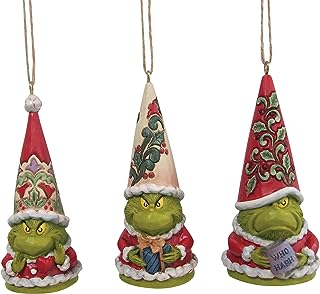 Enesco Jim Shore Dr. Seuss The Grinch Gnomes Hanging Ornament Set amazon 1