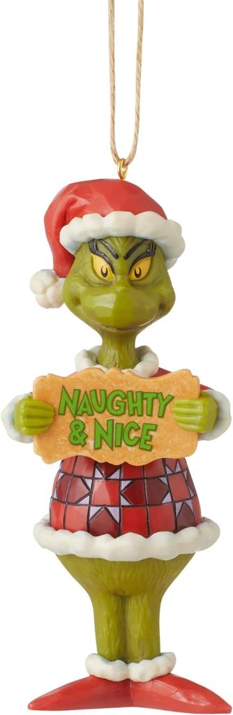 Enesco Jim Shore Dr. Seuss The Grinch Naughty and Nice Hanging Ornament amazon 1