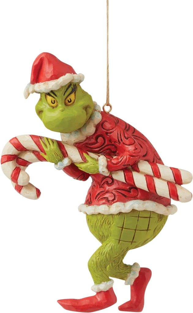 Enesco Jim Shore Dr. Seuss The Grinch Stealing Candy Canes Hanging Ornament amazon