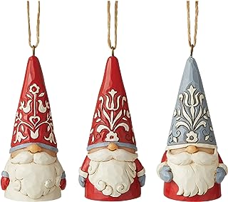 Enesco Jim Shore Heartwood Creek Nordic Noel Gnomes Miniature Hanging Ornament amazon