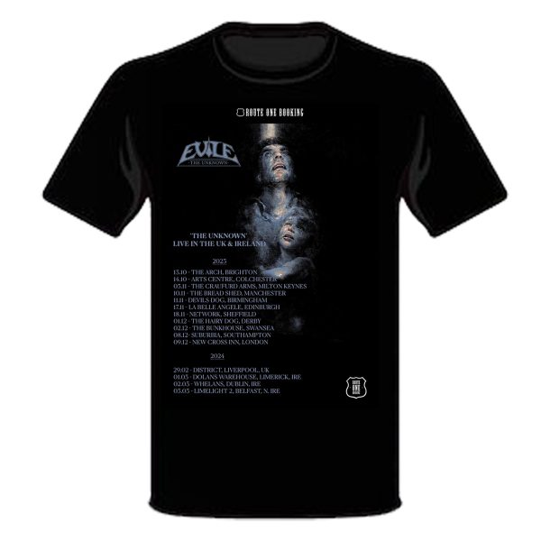 Evile The Unknown Tour 2023 And Tour 2024 Merch, Evile UK And Ireland 2023 2024 Tour Dates And Tickets T-Shirt