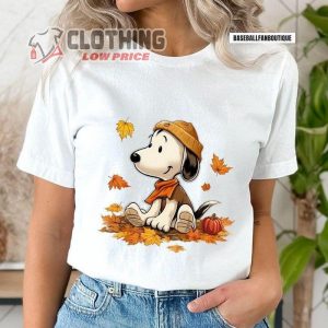 Fall Snoopy Snoopy Autumn Leaves Pumpkin Shirt, Tis The Season The Peanut Movie Shirt