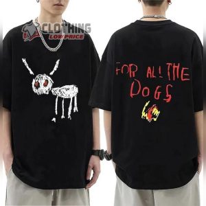 For All The Dogs Album 90S Rapper Drake T Shirt Drake New Album Merch 2023 Drake World Tour Vintage Graphic T Shirt1