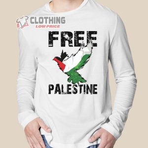 Free Palestine Palestinian Flag Bird Egle Palestine Merch Free Palestine Shirt Stop War Stand With Palestine Unisex Long Sleeve Shirt