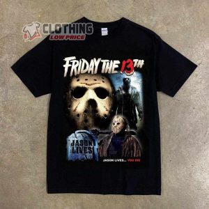 Friday The 13Th Jason Lives Shirt, Halloween Horror Movie T-Shirt, Friday 13Th Shirt, Horror Ghost Mask, Halloween Killers Shirt