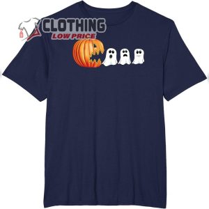 Funny Halloween Pumpkin Cute Ghosts Jack o Lantern T Shirt2 3