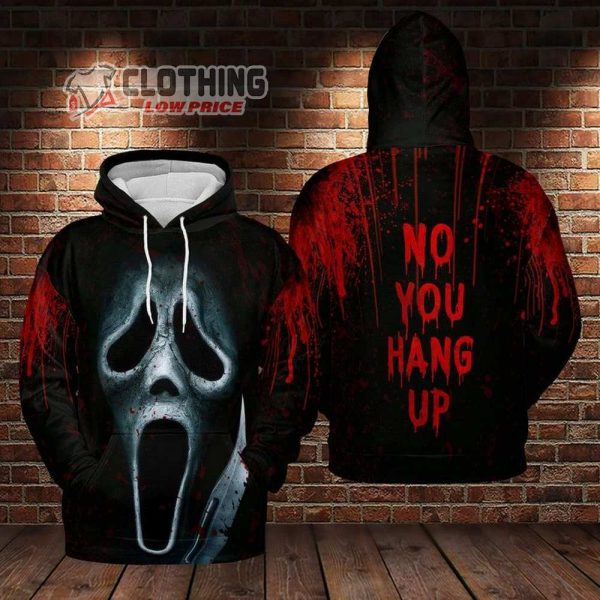 Ghost Face 3D Halloween Hoodie, Scary Halloween Shirt, Halloween Movie, No You Hang Up, Halloween Horror Characters, Halloween Gift