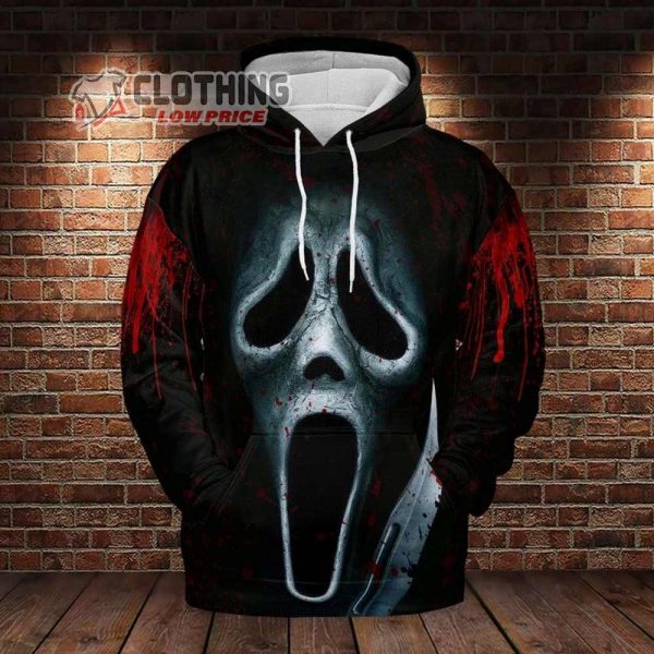 Ghost Face 3D Halloween Hoodie, Scary Halloween Shirt, Halloween Movie, No You Hang Up, Halloween Horror Characters, Halloween Gift