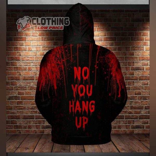 Ghost Face 3D Halloween Hoodie, Scary Halloween Shirt, Halloween Movie, No You Hang Up, Halloween Horror Characters, Halloween Gift