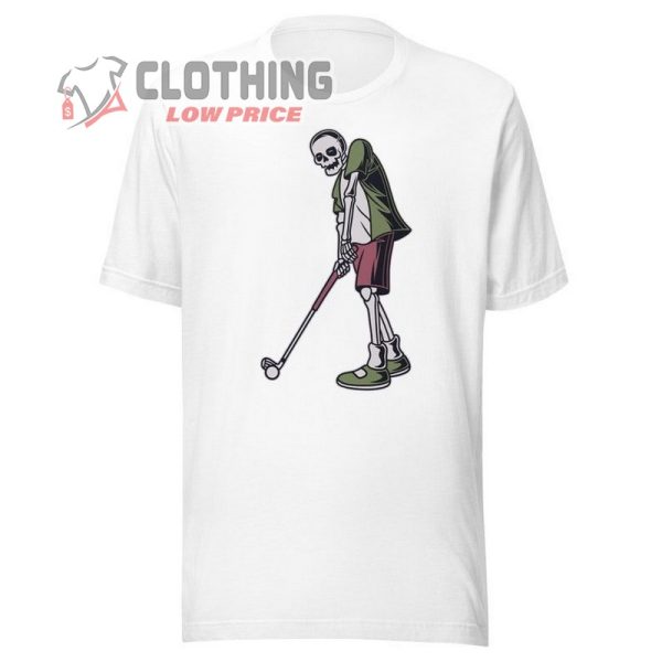 Golfing Skeleton Halloween Tee