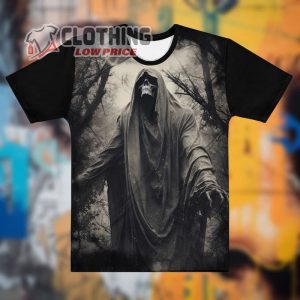 Gothic Grim Reaper T- Shirt, Grim Reaper T- Shirt, Halloween Gifts, Gift For Dad, Heavy Metal T- Shirt, Halloween Decor Trends 2023 Merch